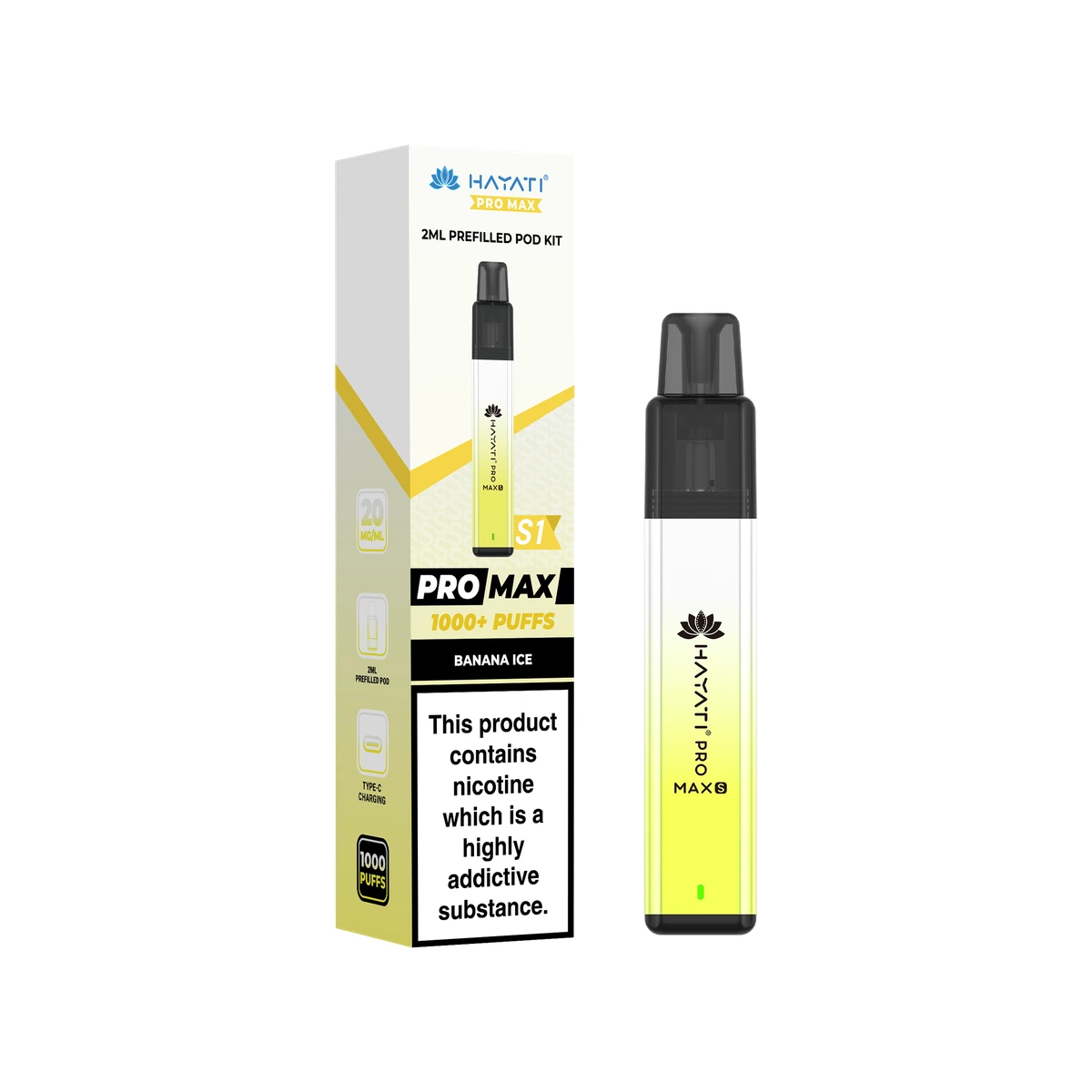 Hayati® Pro Max S1 Banana Ice wholesale vape product