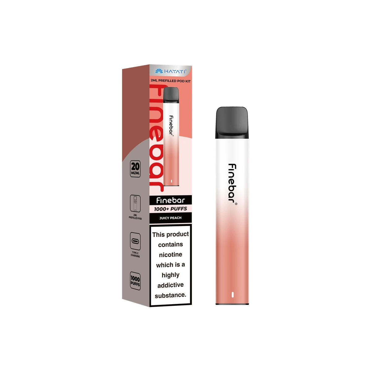 Hayati® Finebar Juicy Peach wholesale vape product