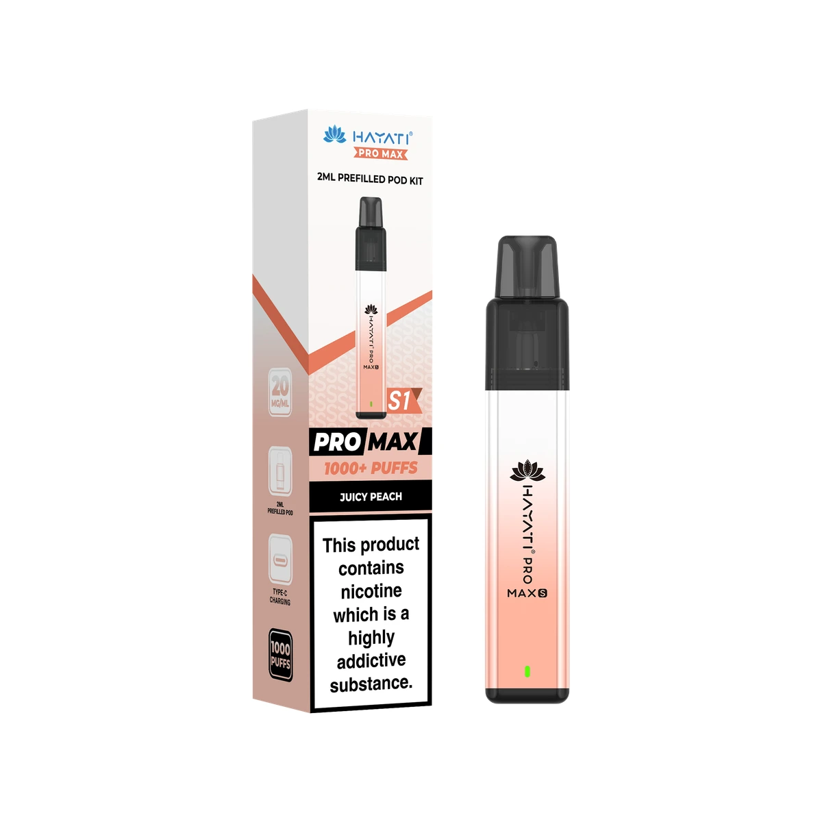 Hayati® Pro Max S1 Juicy Peach wholesale vape product