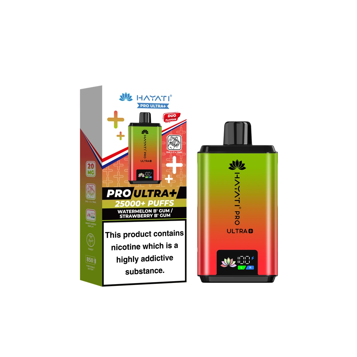 Hayati Pro Ultra+ KIT Watermelon B' Gum / Strawberry B' Gum wholesale vape product
