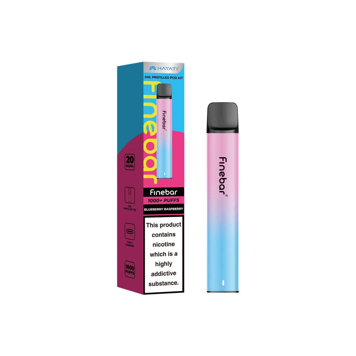 Hayati® Finebar Blueberry Raspberry wholesale vape product