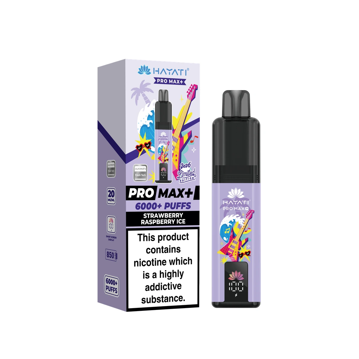 Hayati® Pro Max+ Summer Beats Limited  Edition Strawberry Raspberry Ice wholesale vape product