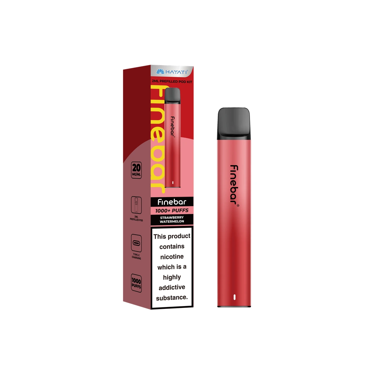 Hayati® Finebar Strawberry Watermelom wholesale vape product
