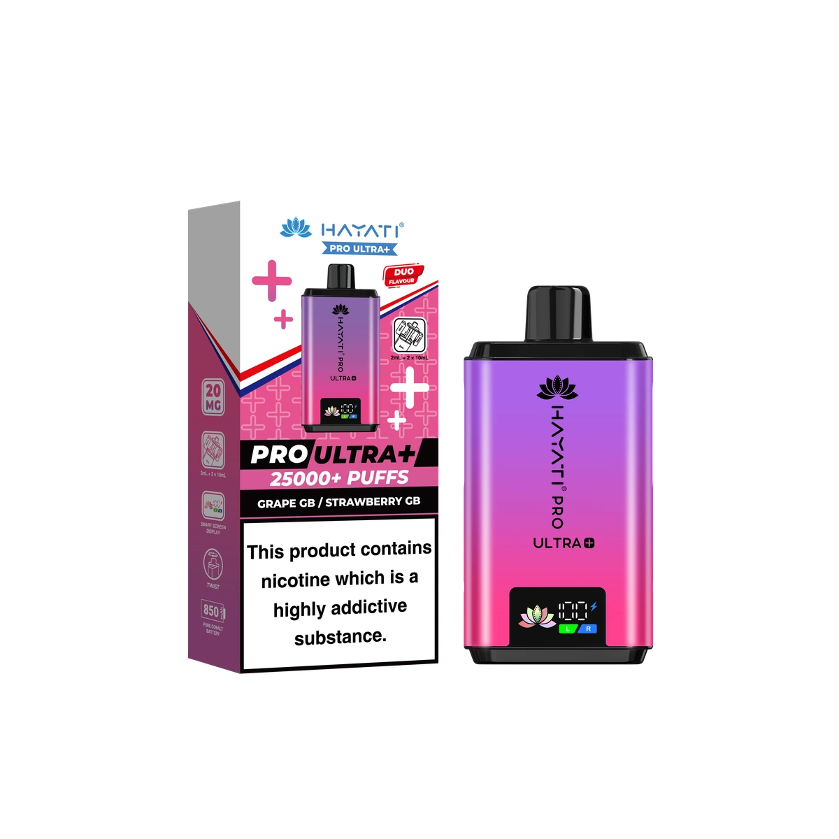 Hayati Pro Ultra+ KIT Grape GB / Strawberry GB wholesale vape product