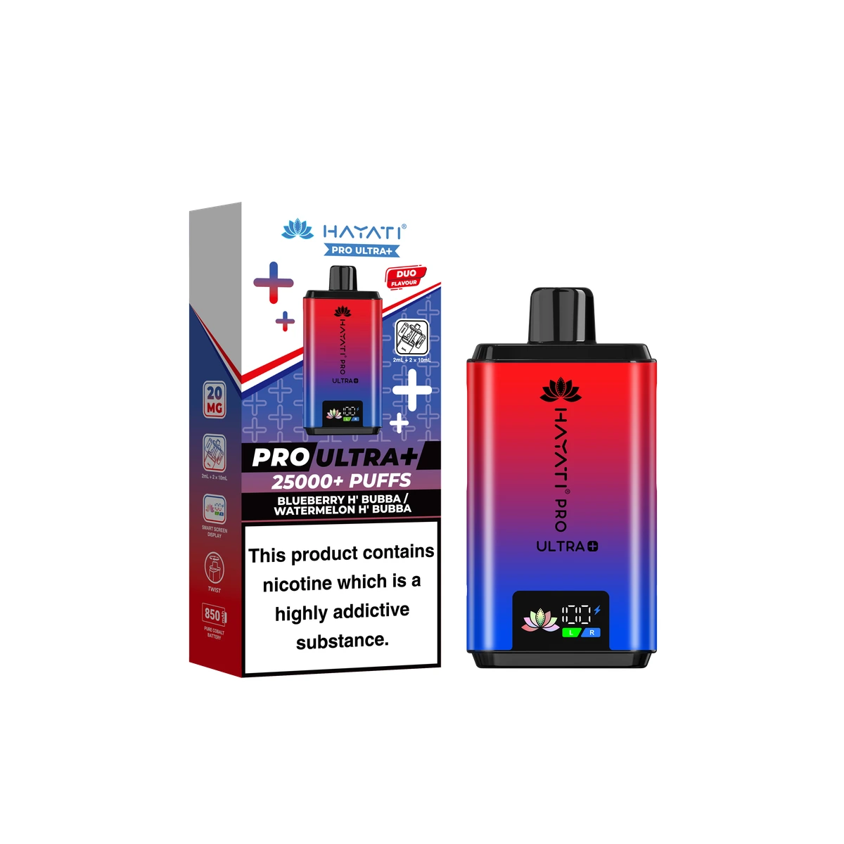 Hayati Pro Ultra+ KIT Blueberry H'Bubba / Watermelon H' Bubba wholesale vape product