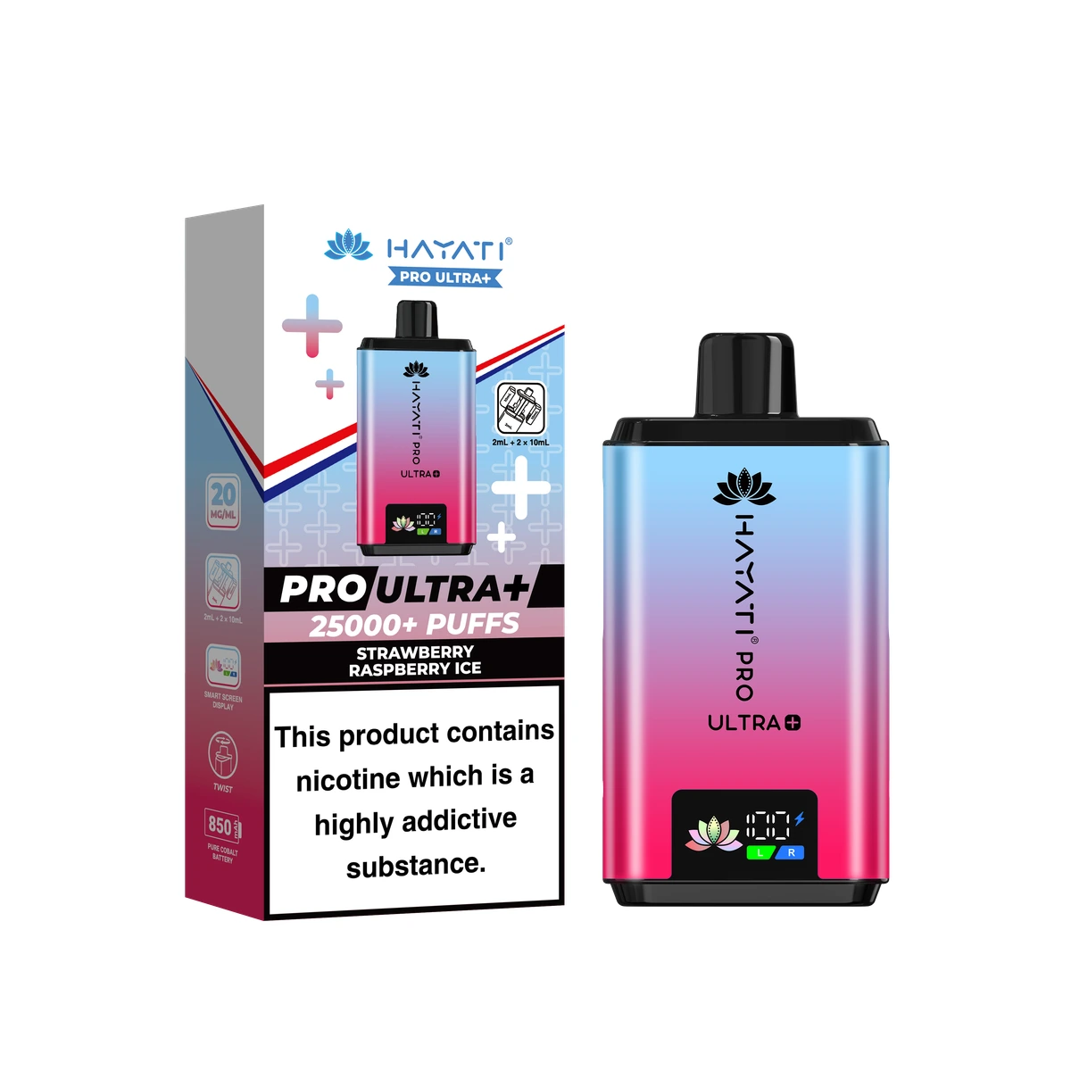 Hayati Pro Ultra+ KIT Strawberry Raspberry Ice wholesale vape product