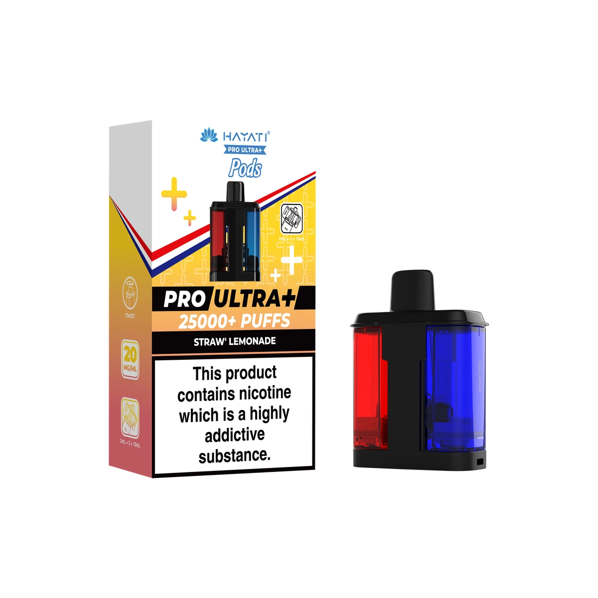 Hayati Pro Ultra+ POD Cherry Ice / Peach Mango wholesale vape product