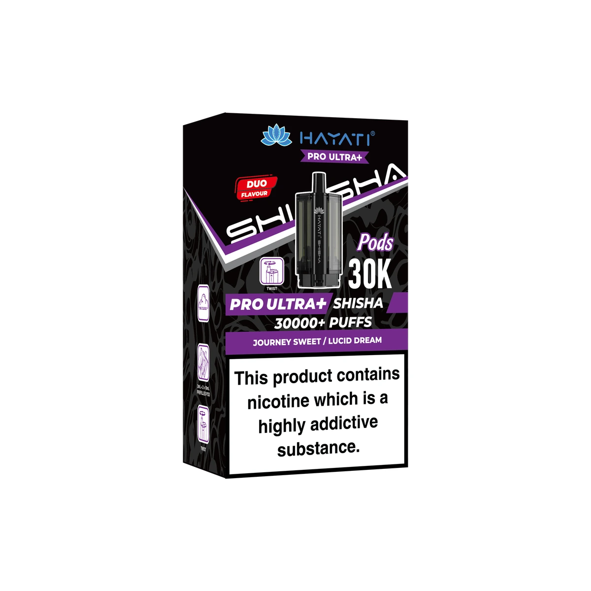 Hayati® Pro Ultra+ Shisha POD Journey Sweet+Lucid Dream wholesale vape product