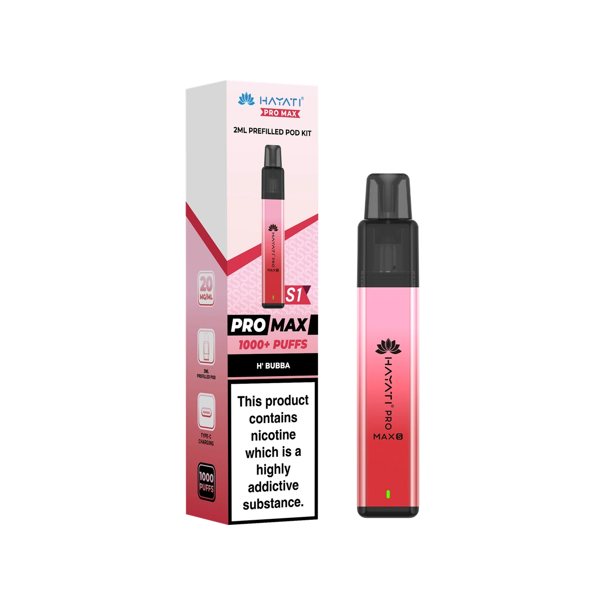 Hayati® Pro Max S1 H' Bubba wholesale vape product