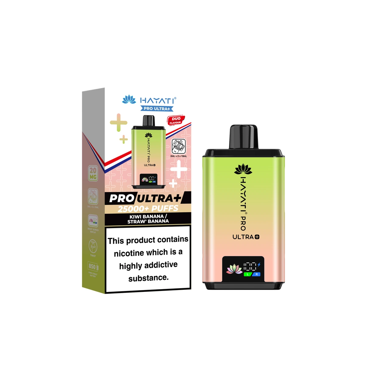 Hayati Pro Ultra+ KIT Kiwi Banana / Straw' Banana wholesale vape product